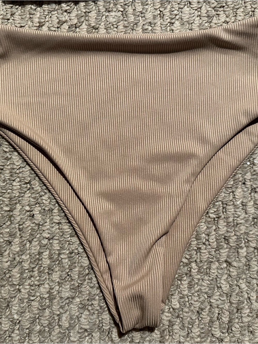 Ribbed Bandeau Bikini Set in Nude/Taupe - Picture 4 of 4